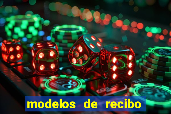 modelos de recibo de pagamento word